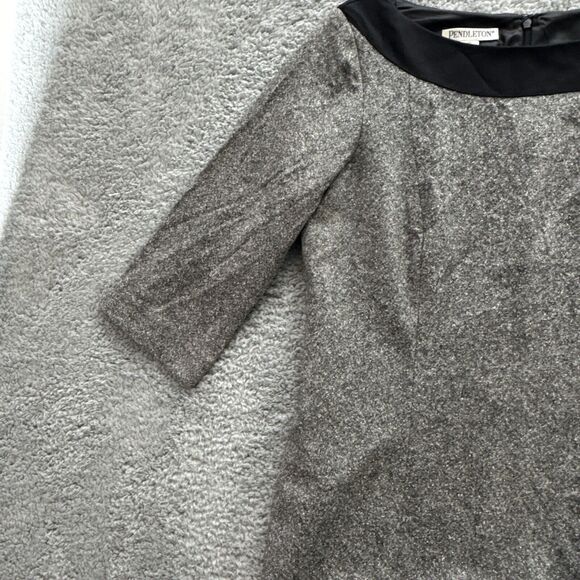 Vintage Pendleton Dress 10 Academia Wool Silk 90s Pleats Capsule Quiet Luxury - Picture 3 of 16